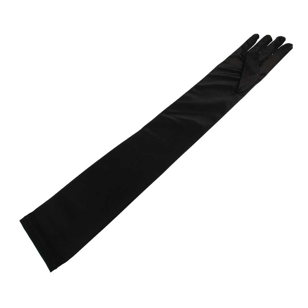 Zac's Alter Ego - Extra long satin Handschuhe - Schwarz